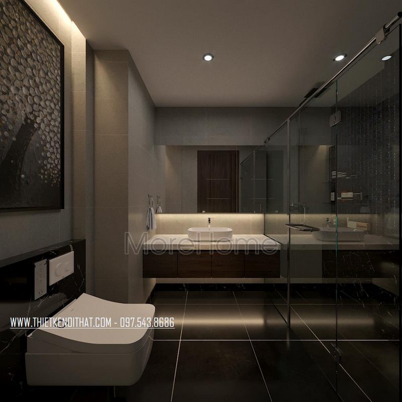 Thiết kế nội thất phòng tắm biệt thự Ecopark Văn Giang 